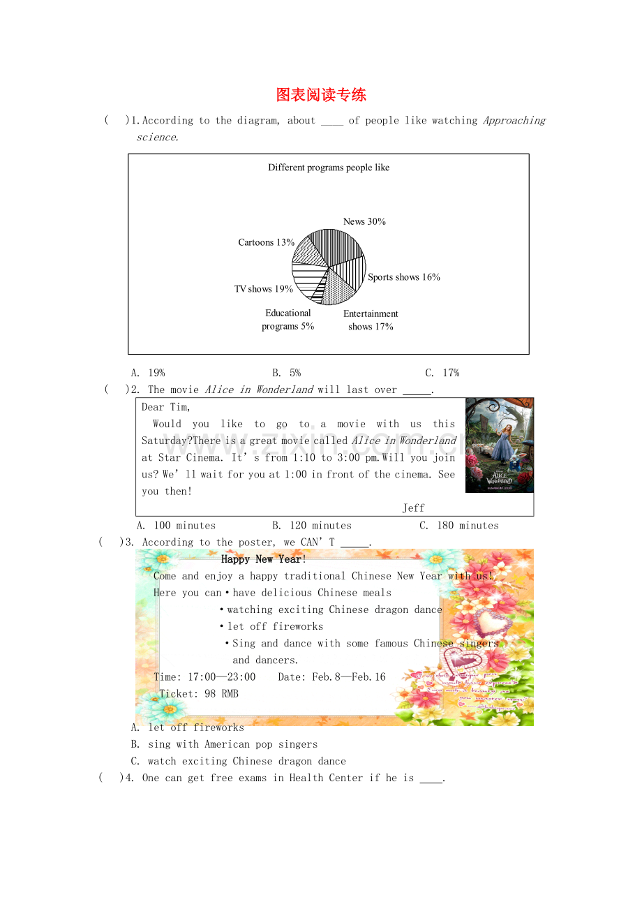 中考英语图表阅读专项练习题.doc_第1页