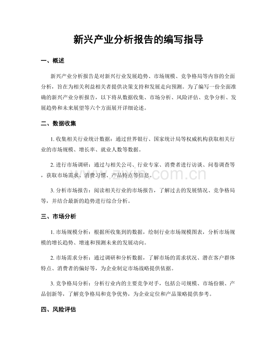 新兴产业分析报告的编写指导.docx_第1页