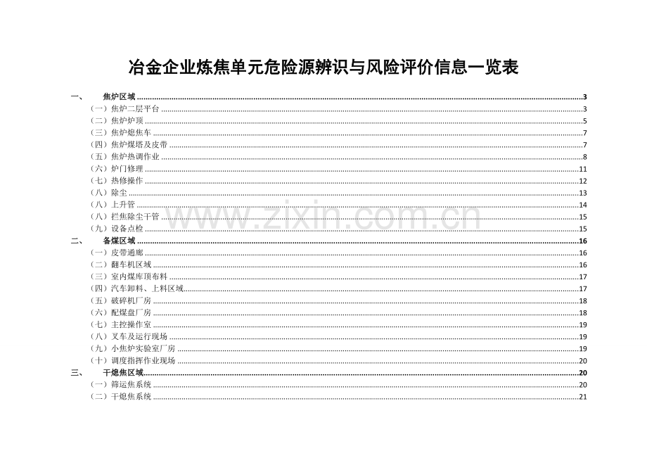 焦化危险源辨识与风险评价信息表(02).doc_第1页