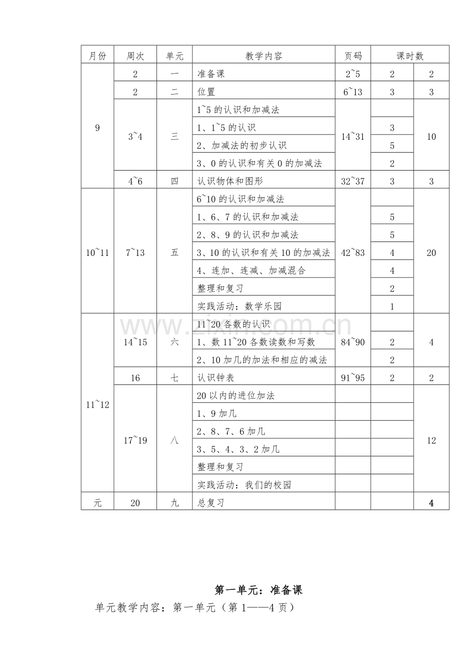 新人教版小学一年级数学上册全册完整数学教案说课讲解.doc_第3页