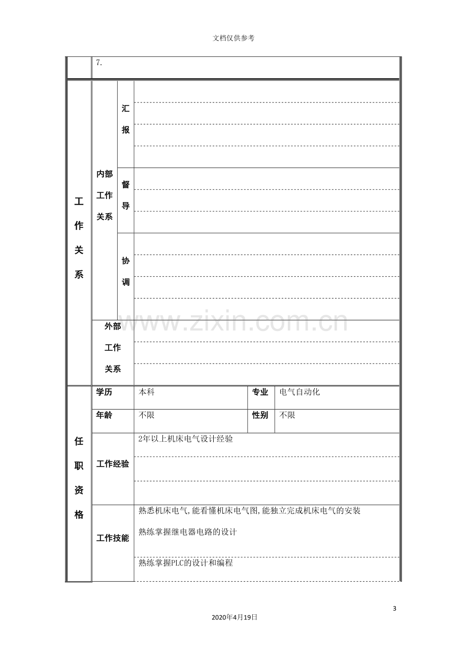 电气技术员职务说明书.doc_第3页