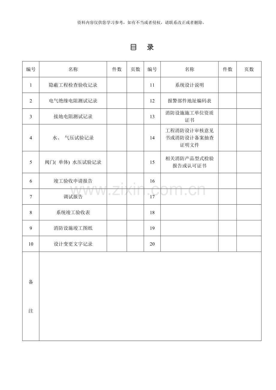 消防工程验收资料模板.doc_第2页