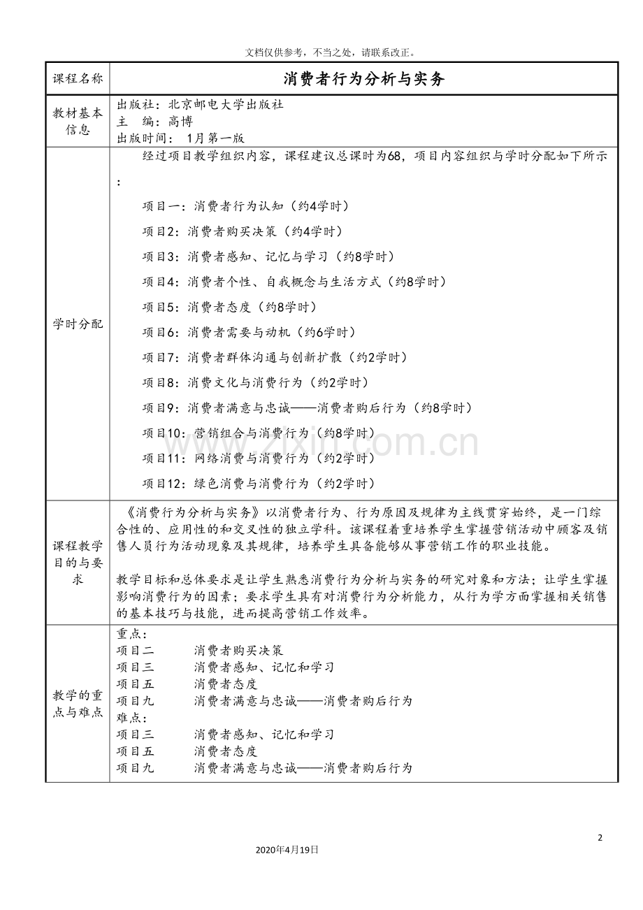 消费者行为分析与实务概述教案样本.doc_第2页