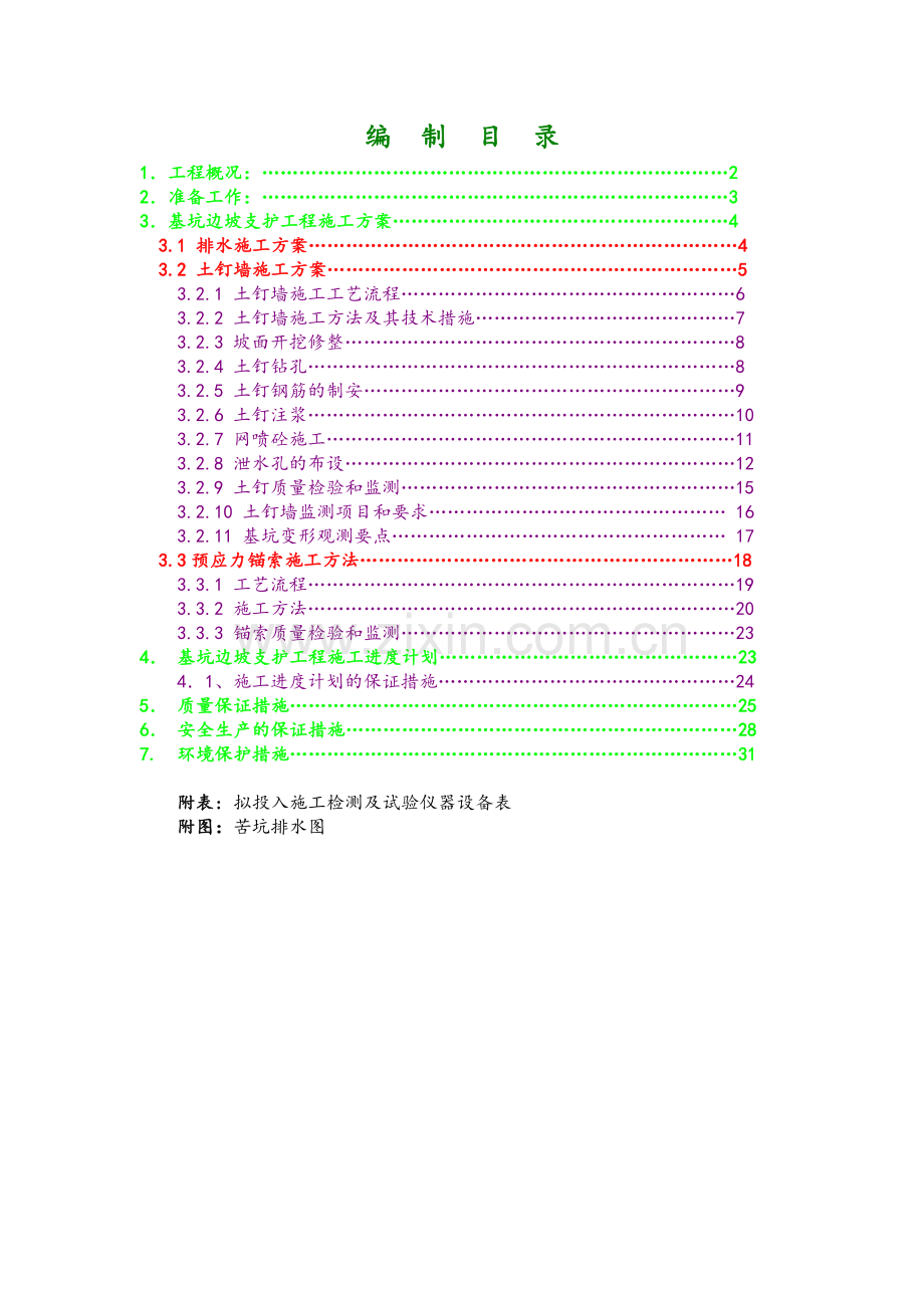 [广东]公路预应力锚索结合土钉墙边坡治理施工方案.doc_第1页