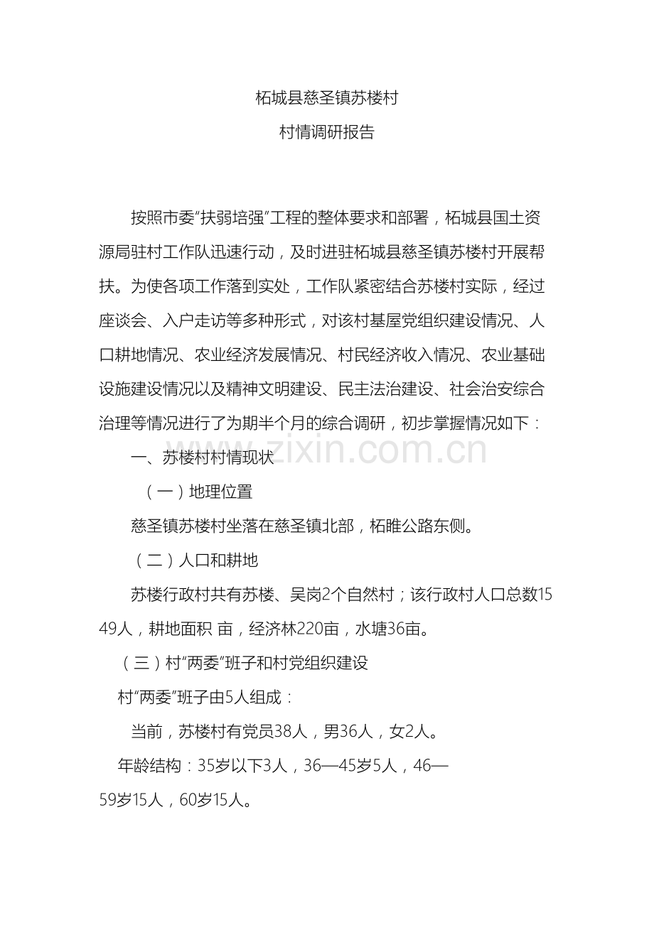 柘城县慈圣镇苏楼村村情调研报告样本.doc_第2页