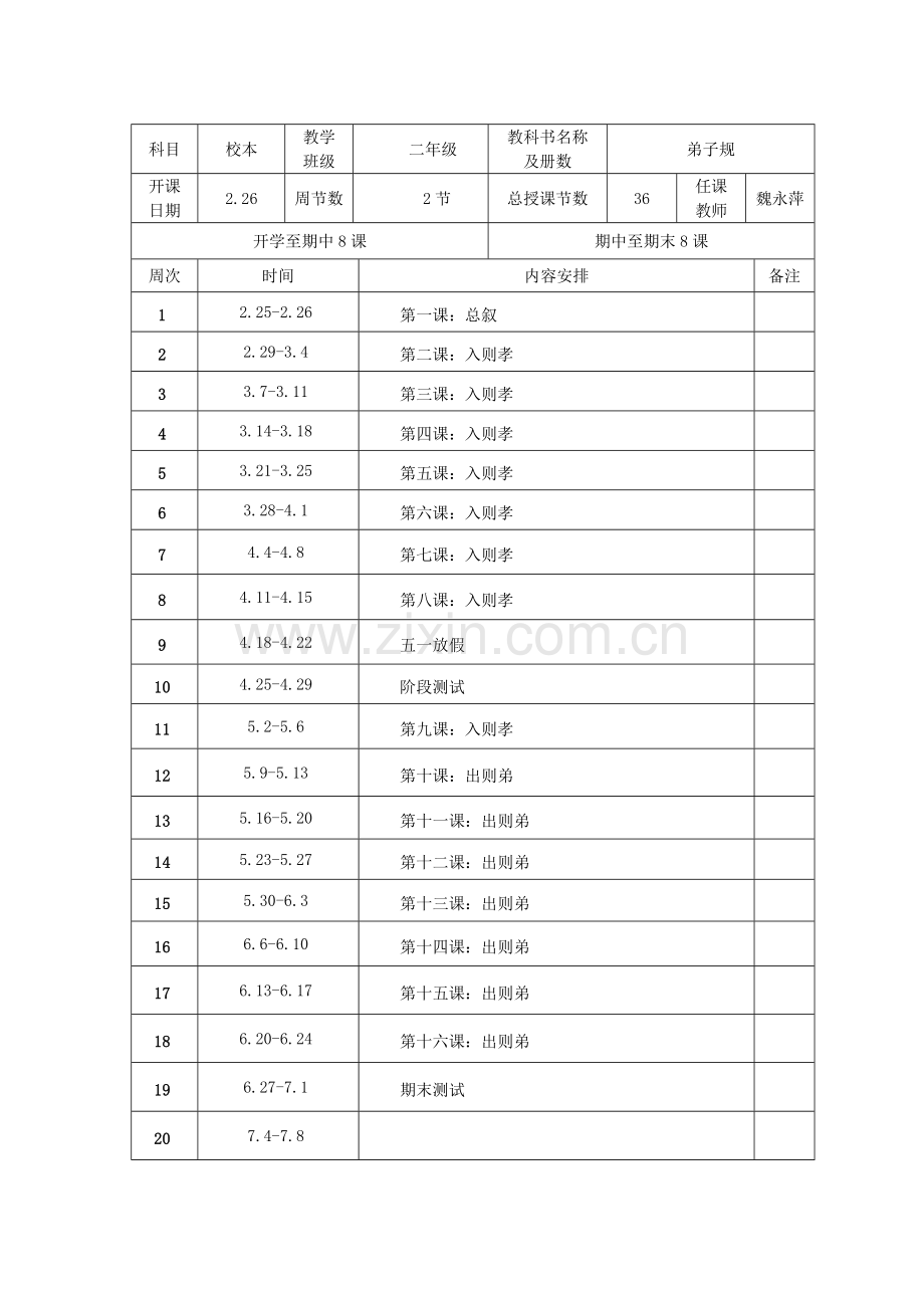 小学《弟子规》校本课程教案.doc_第3页