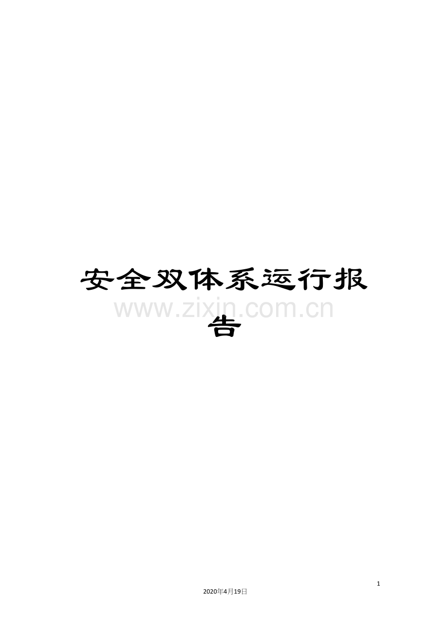 安全双体系运行报告.docx_第1页