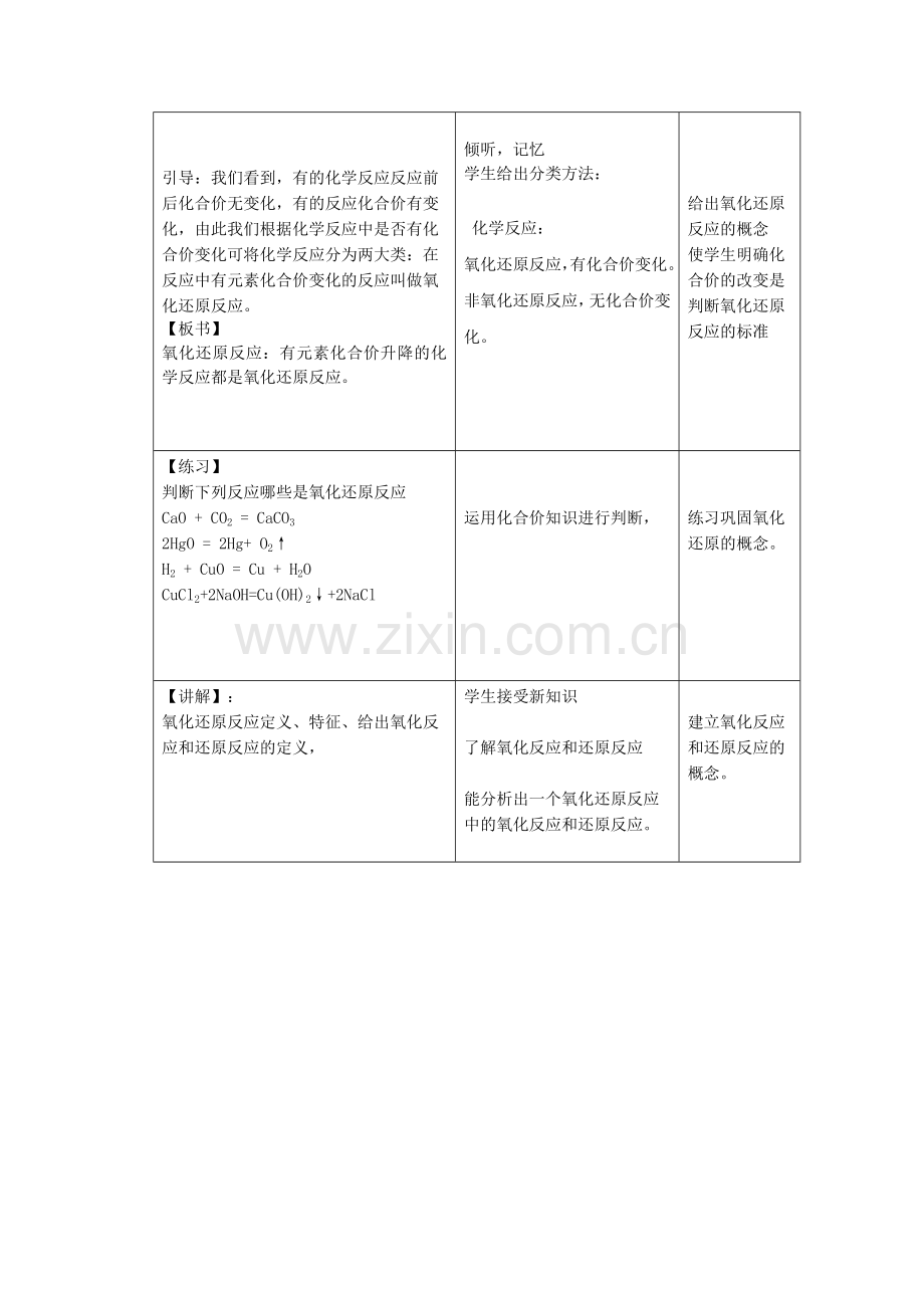 氧化还原反应教学设计(人教版).doc_第3页