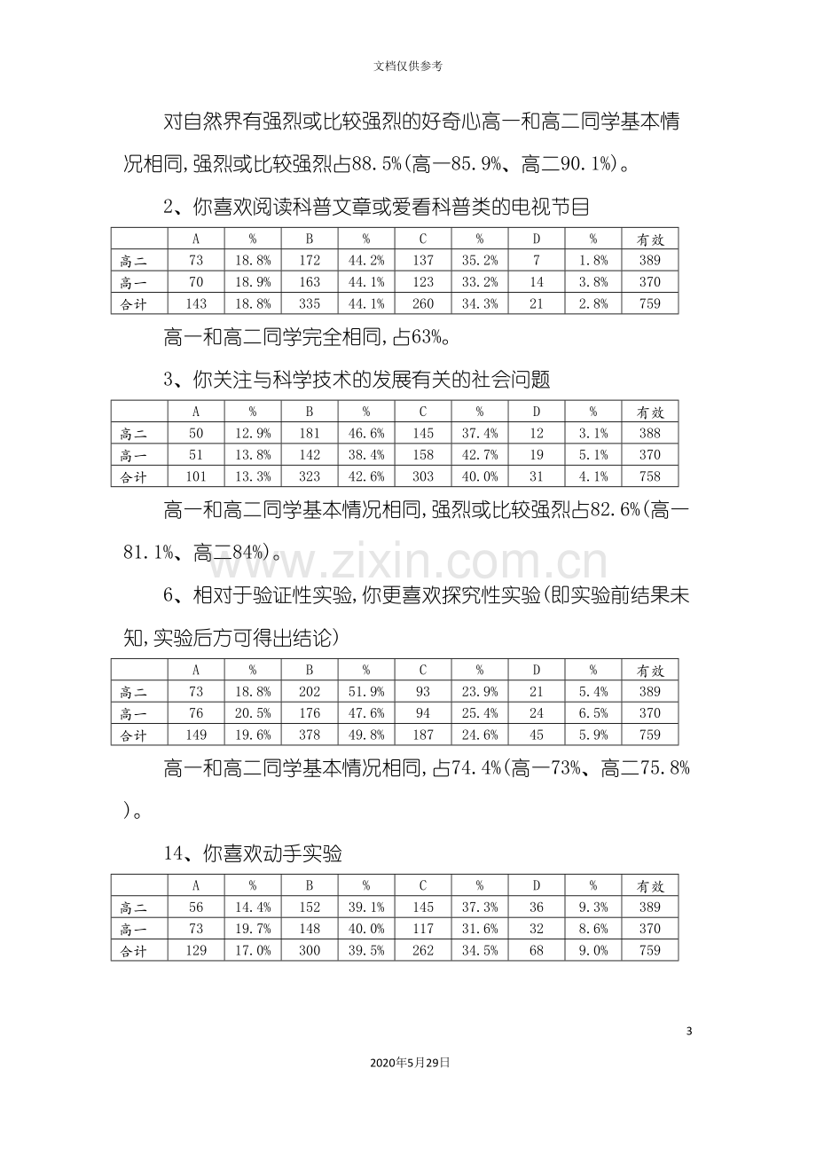 中学生探究性学习现状调查报告.doc_第3页