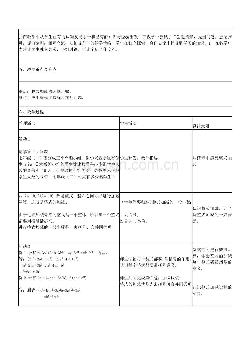 七年级数学集体备课活动记录.doc_第3页