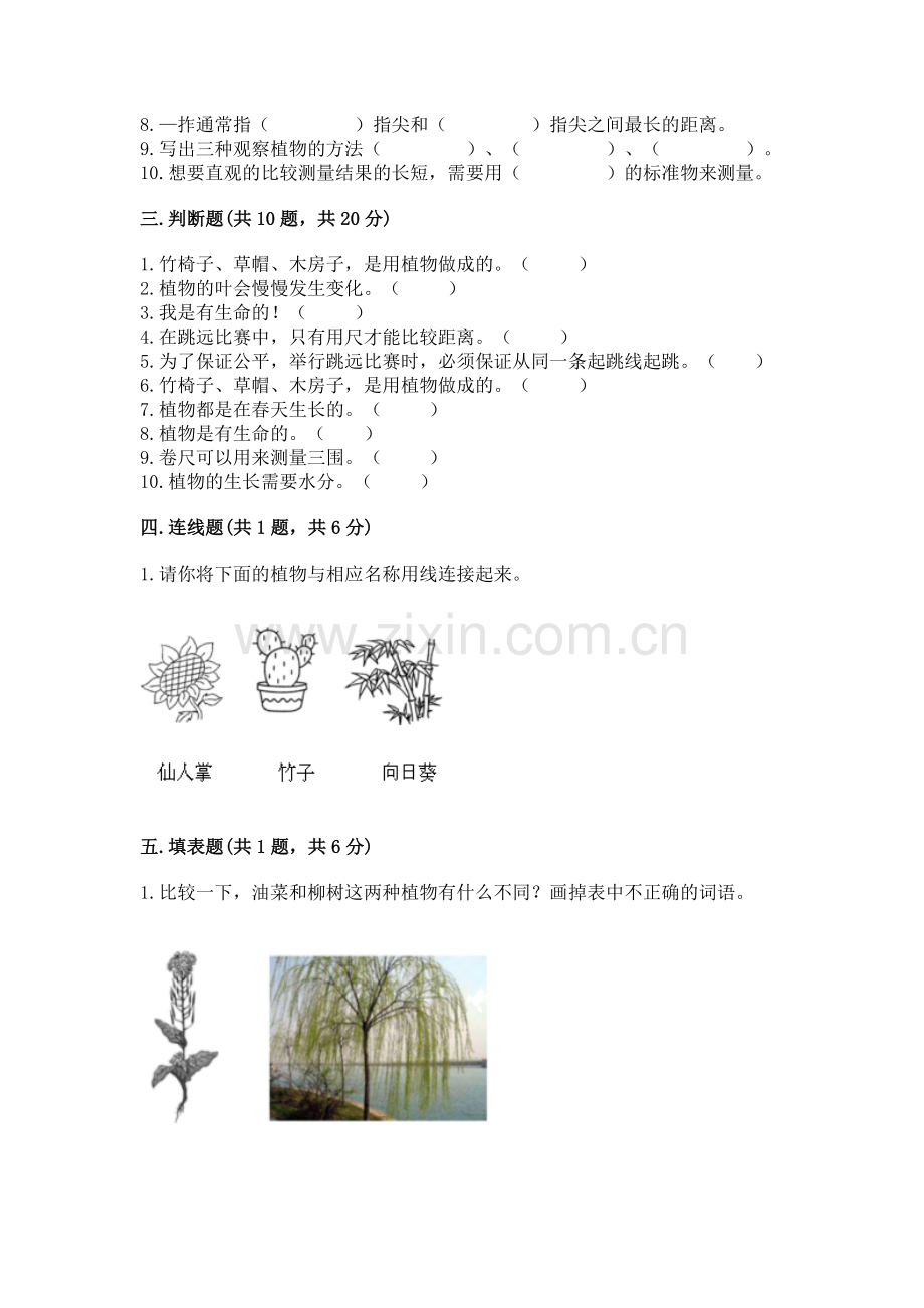 教科版一年级上册科学期末测试卷【历年真题】.docx_第3页