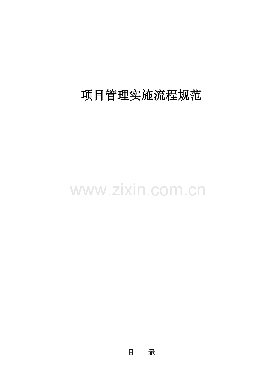 项目管理实施流程规范.docx_第1页