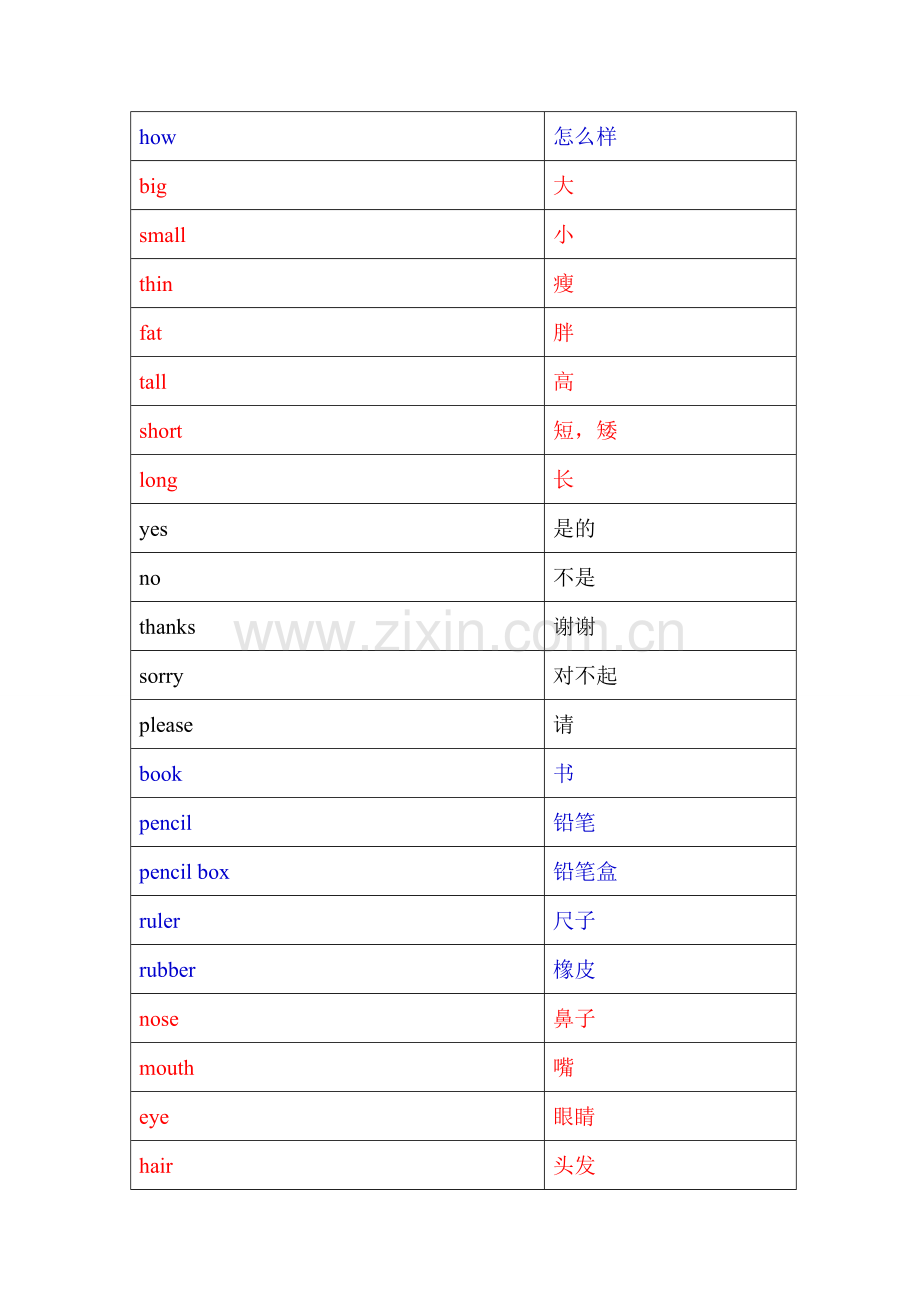 小学英语单词(沪教版).doc_第3页