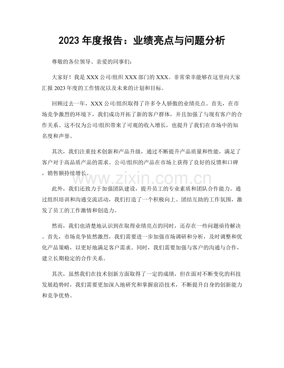 2023年度报告：业绩亮点与问题分析.docx_第1页