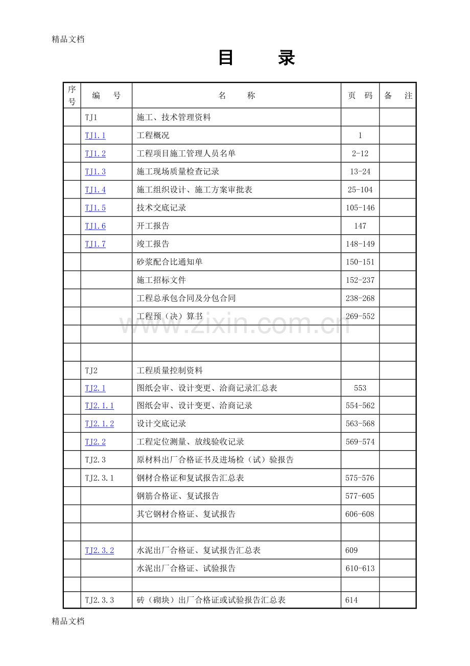 江苏省施工资料表格资料.doc_第1页