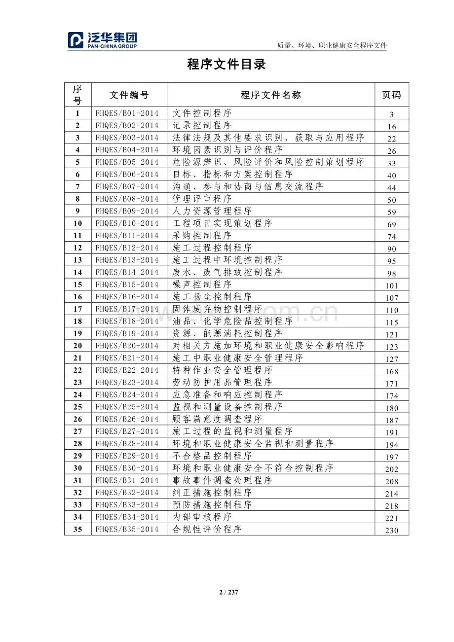 质量、环境、职业健康安全程序文件汇编.doc_第2页