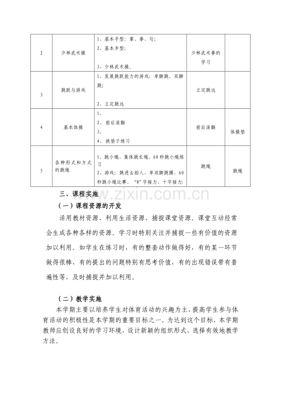 小学一年级体育课程纲要汇编.doc_第2页