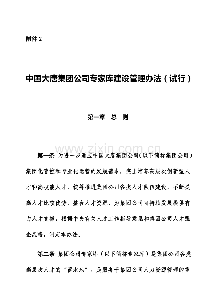 中国大唐集团公司专家库建设管理办法规定试行.doc_第2页