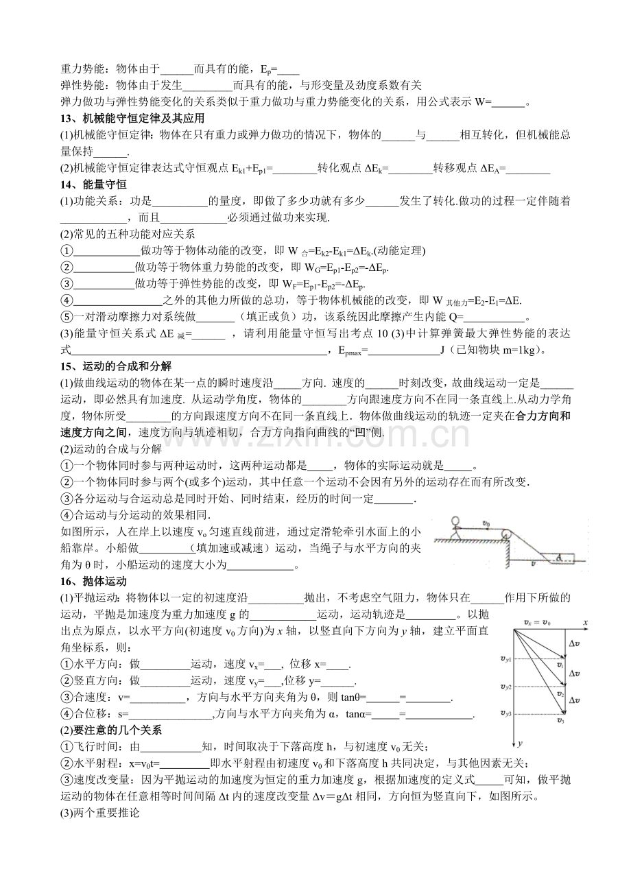 高三物理知识点扫描——必修一必修二填空.doc_第3页