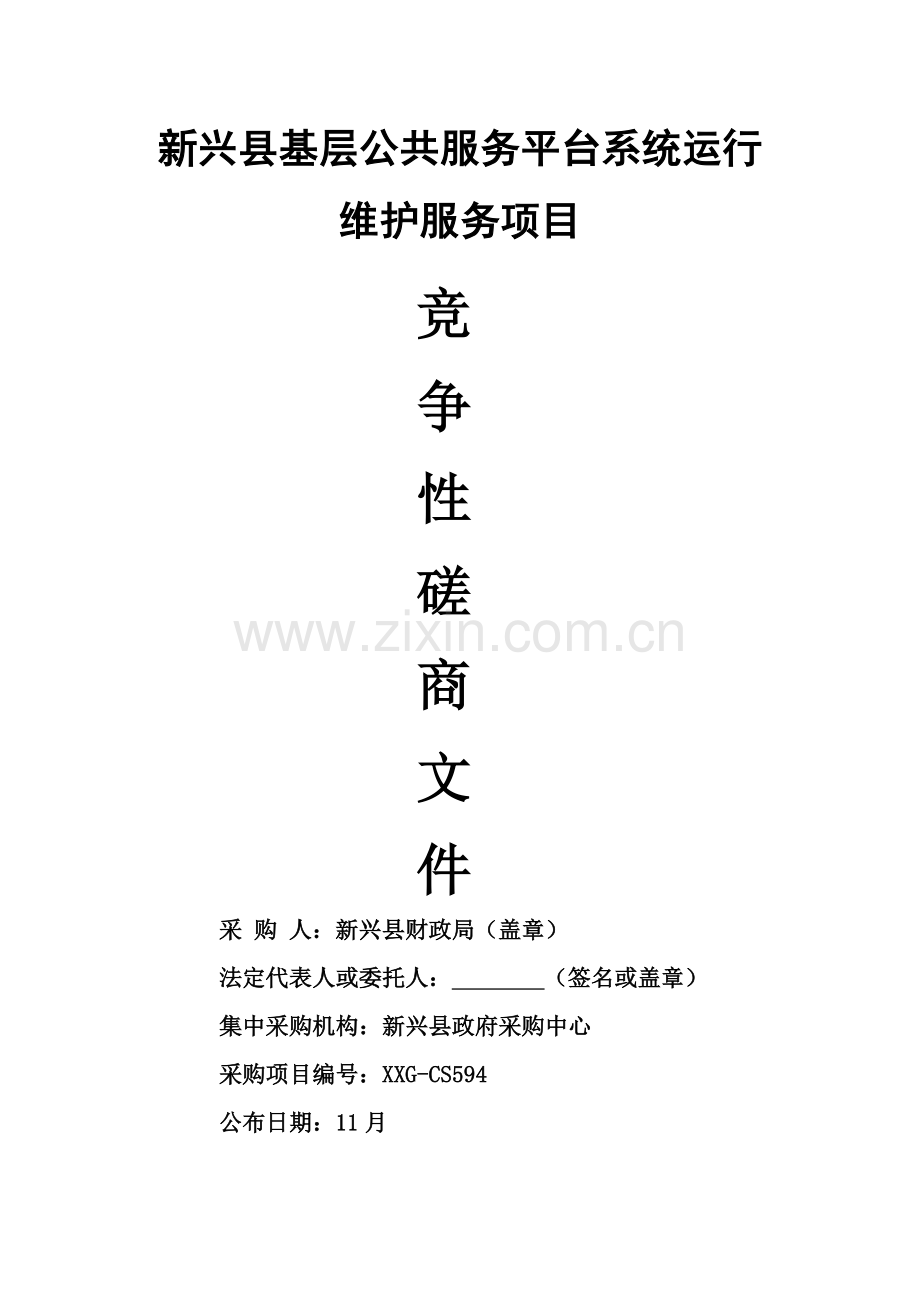 新兴基层公共服务平台系统运行维护服务项目.doc_第1页