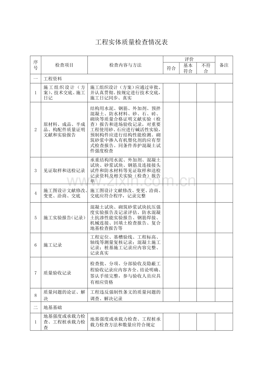 新版工程实体质量检查记录表.doc_第1页