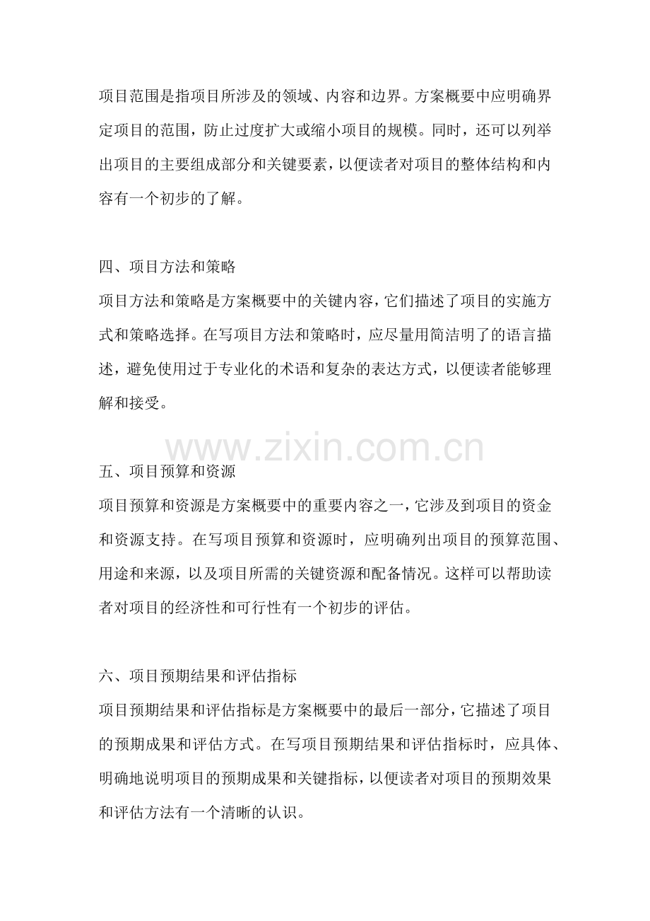 方案概要包括什么内容怎么写.docx_第2页