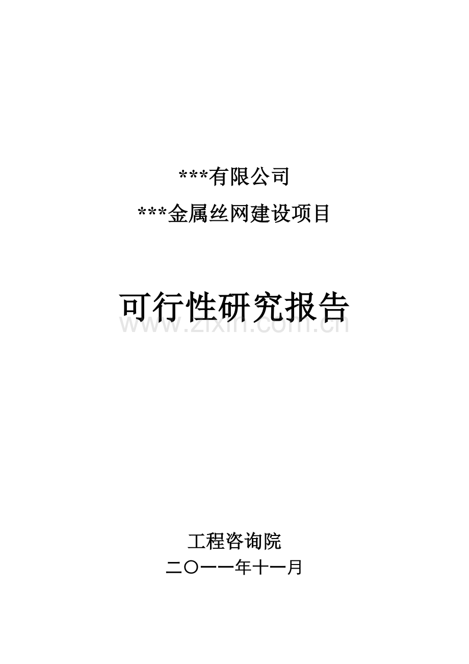 年产500吨金属丝网建设项目可行性研究报告.doc_第1页