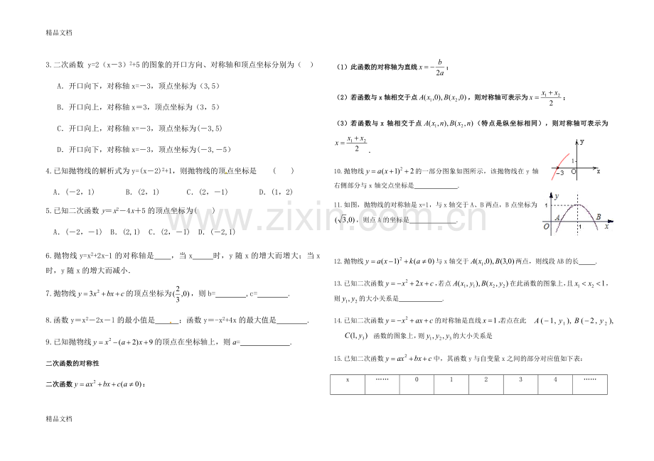 九年级二次函数题型总结.docx_第2页