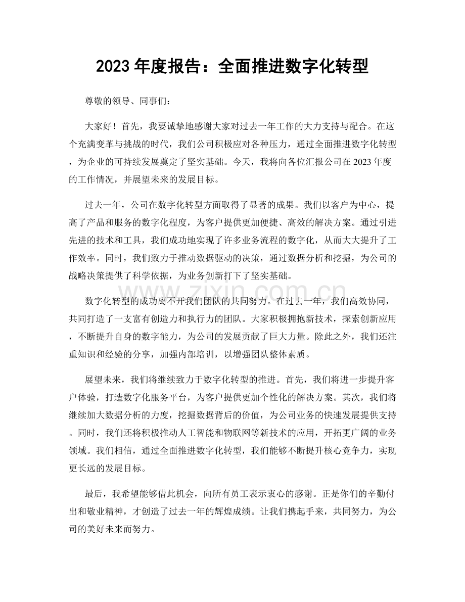 2023年度报告：全面推进数字化转型.docx_第1页