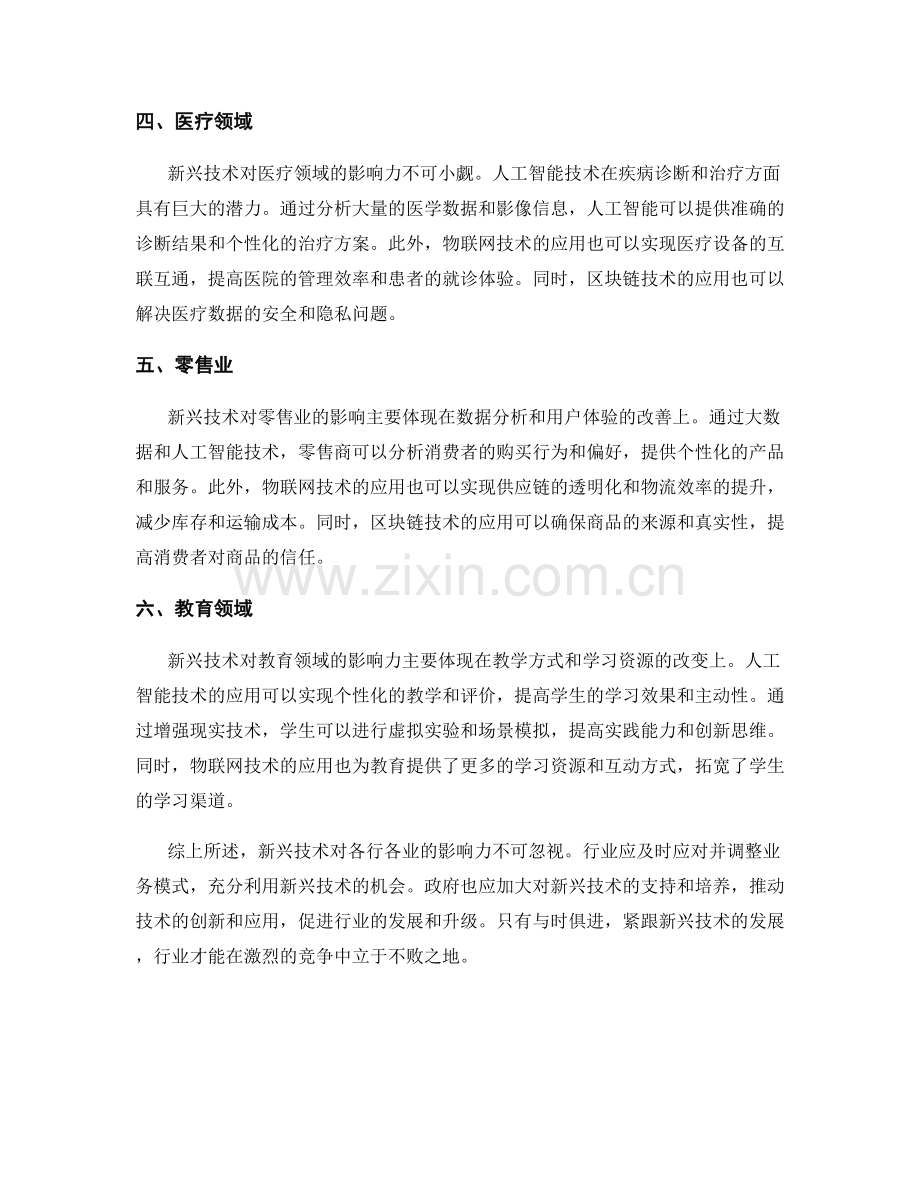 报告中分析新兴技术对行业的影响力.docx_第2页