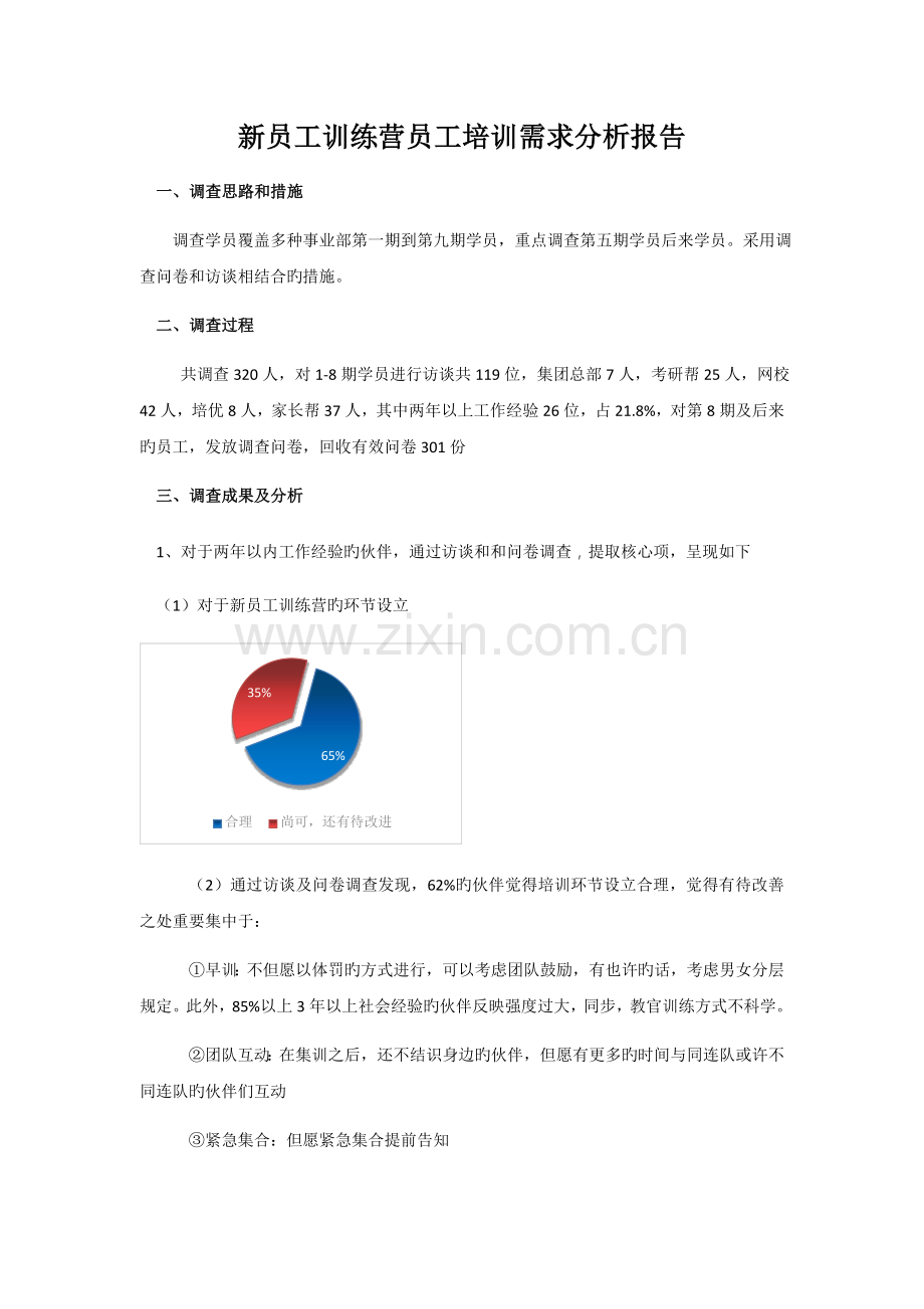 新员工训练营员工培训需求分析报告.docx_第1页