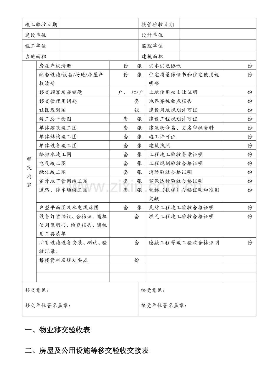 张物业交接表格.doc_第2页