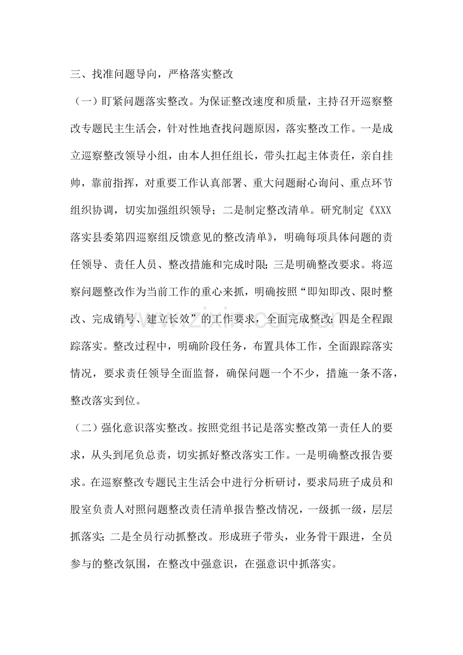 巡察第一责任人整改落实情况报告三篇.docx_第3页