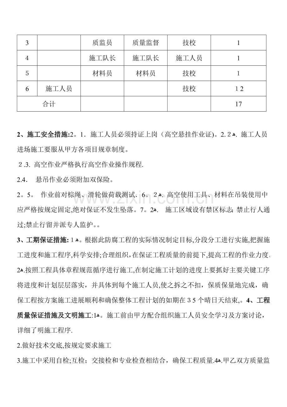 烟囱外壁防腐蚀工程施工方案..doc_第3页