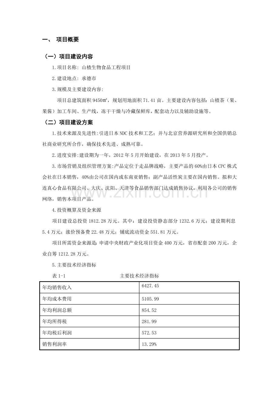 山楂生物食品加工项目建议书.doc_第2页