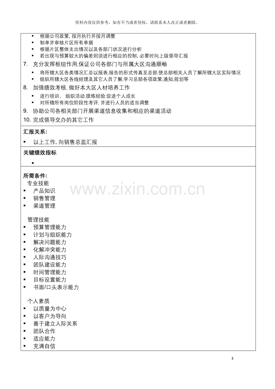 信息科技集团大区经理岗位说明书.doc_第3页