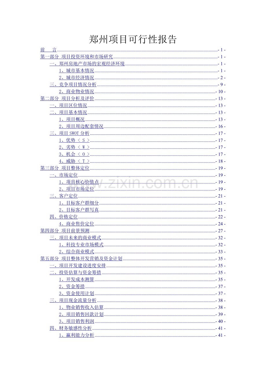 郑州商业项目可行性研究报告.doc_第1页