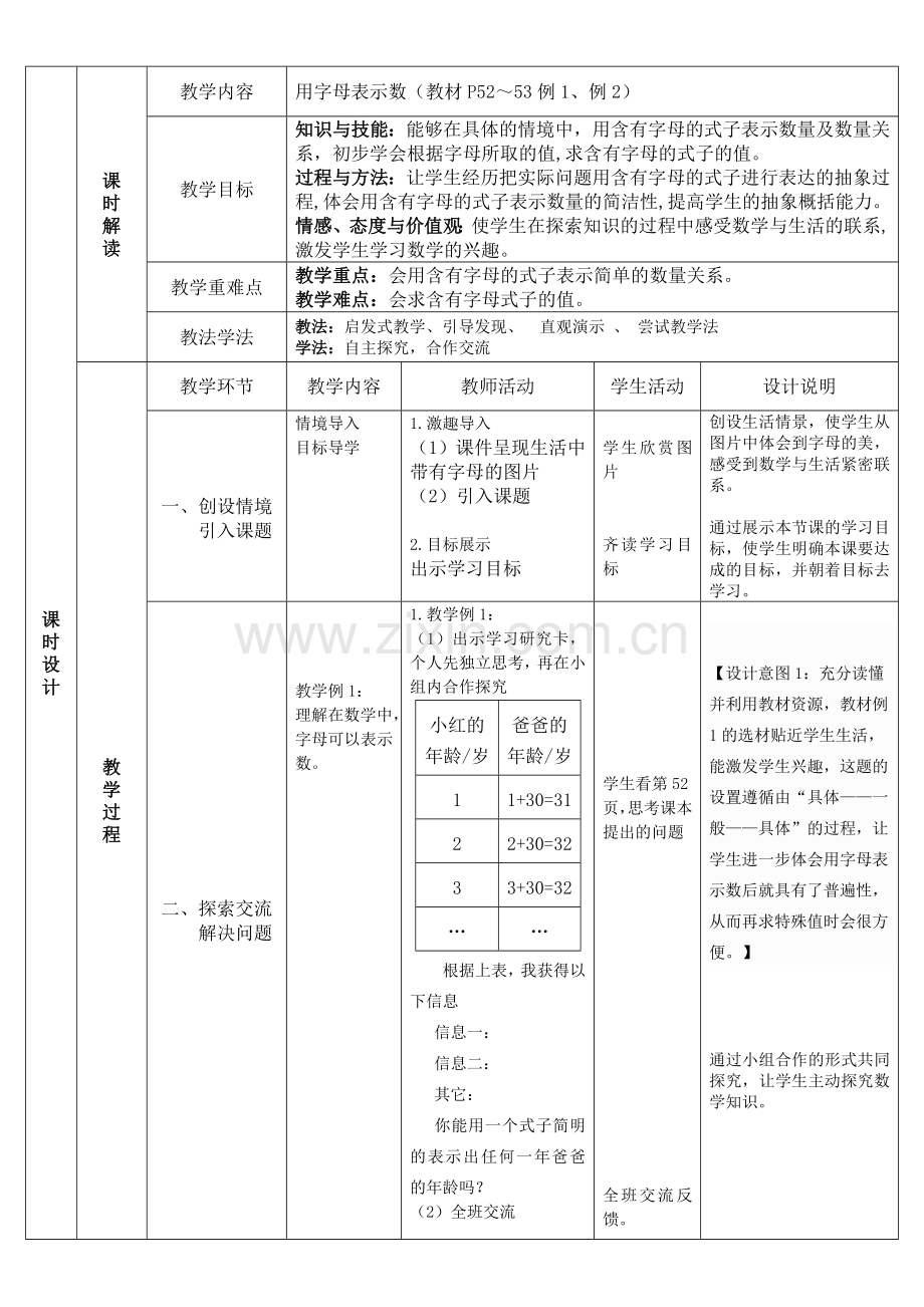 新人教版小学数学五年级上册第五单元《简易方程》单元备课.doc_第3页