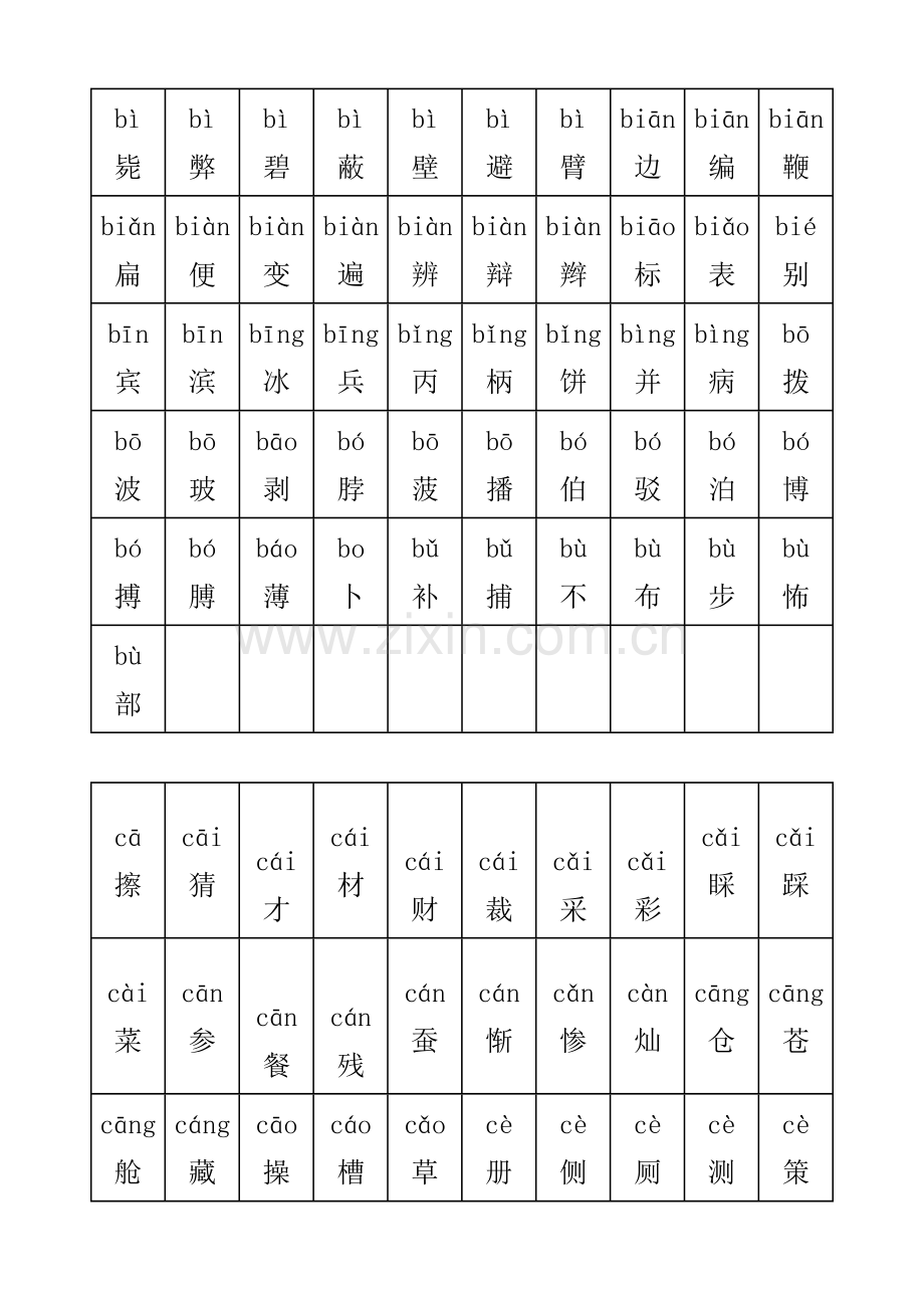 小学生识字表(2500字).doc_第2页