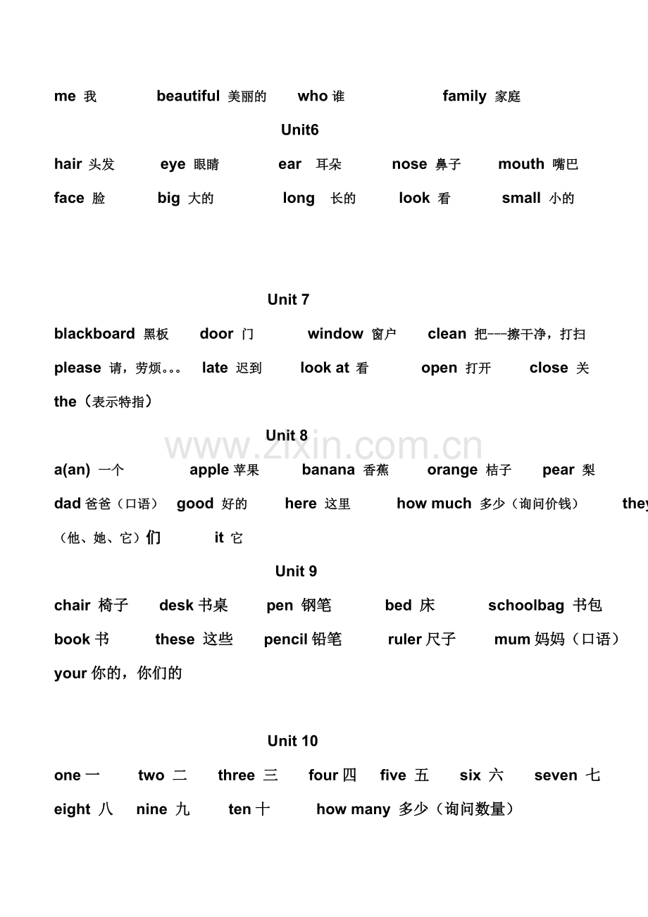 上海牛津版三年级上册英语单词表教学提纲.doc_第2页