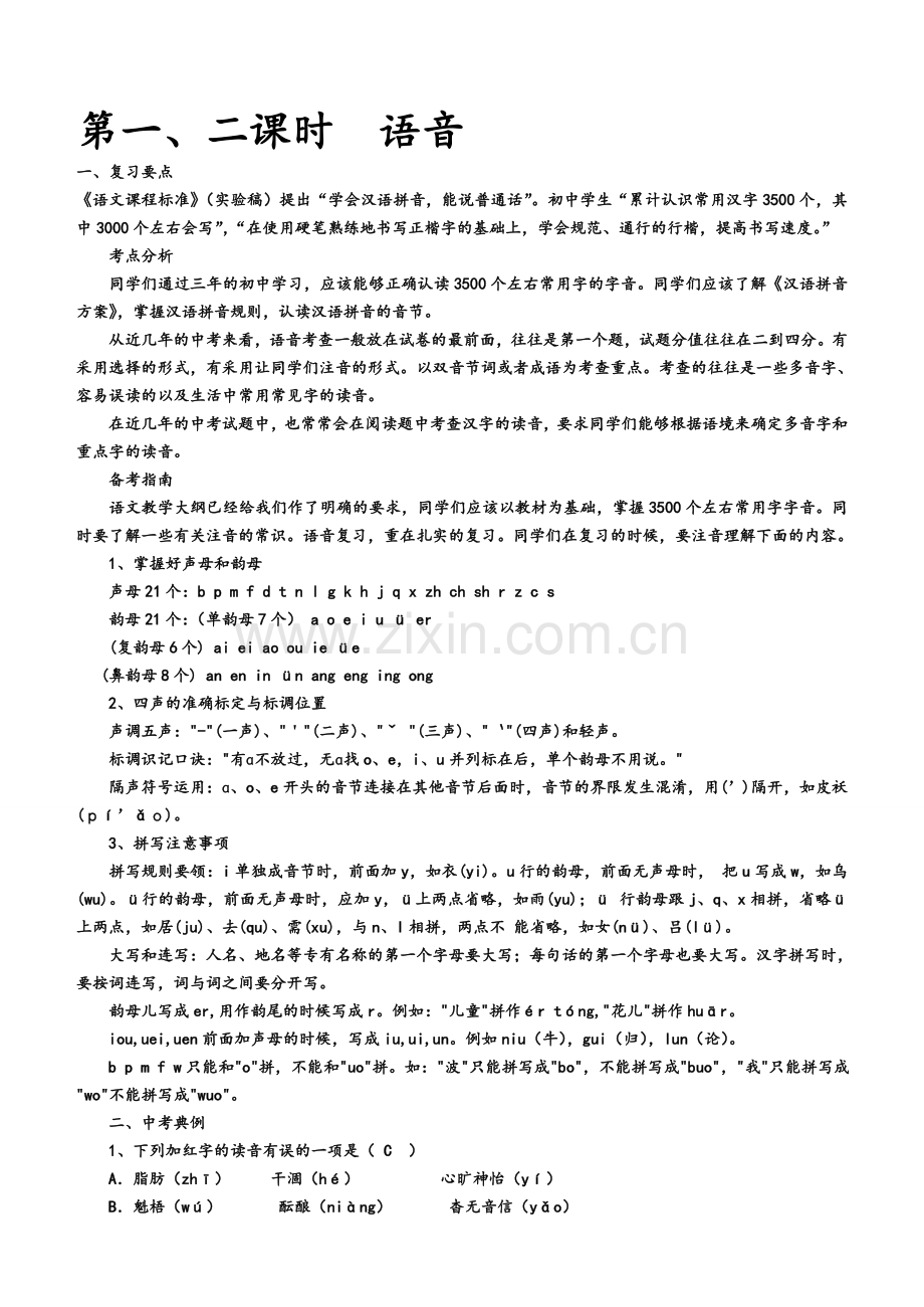 中考语文总复习教案全套.doc_第2页