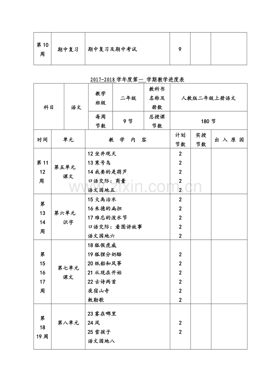 2017新版人教版二年级上册语文全册教案.doc_第2页