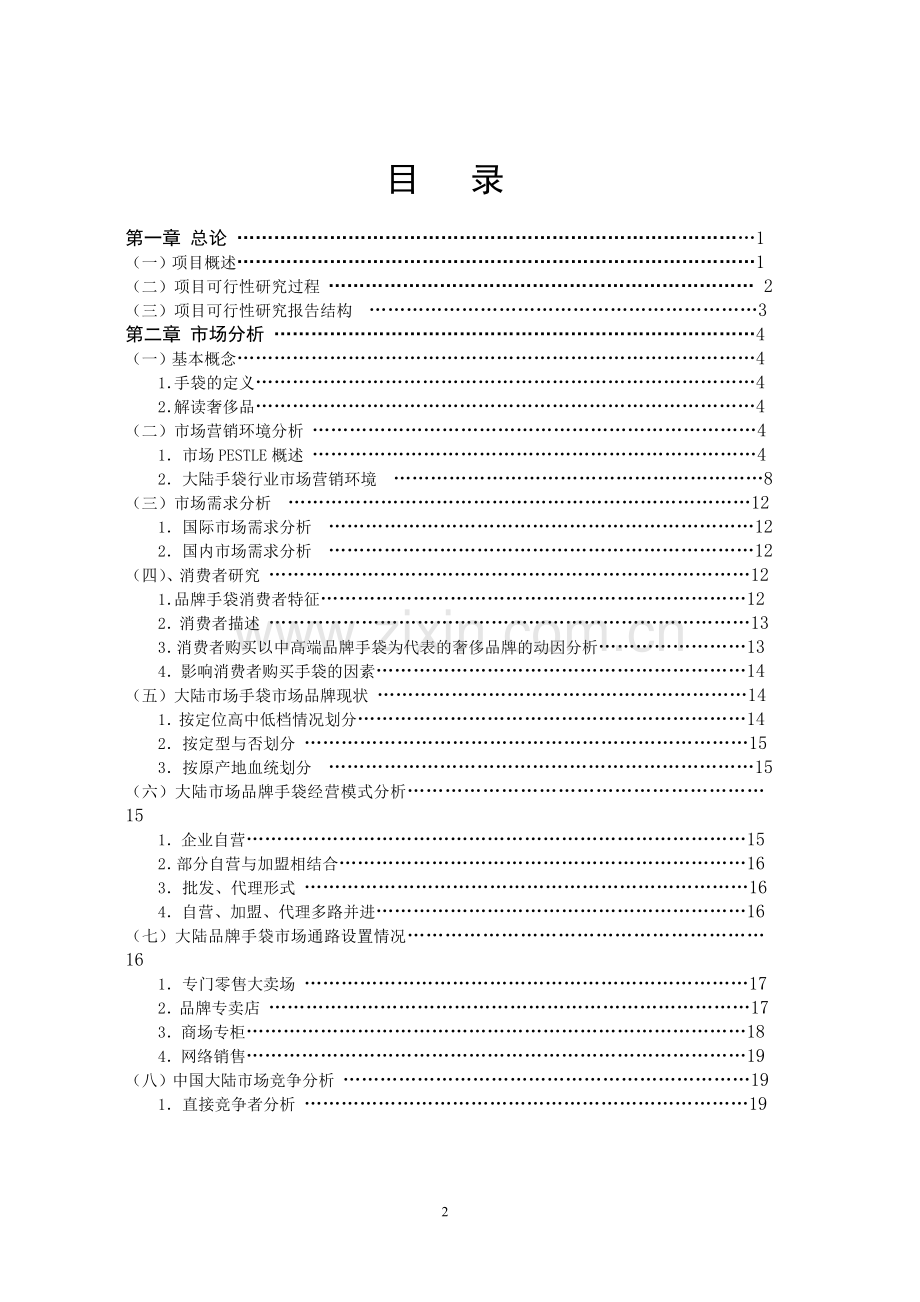 明悦手袋品牌开发项目申请立项可行性研究论证报告.doc_第2页