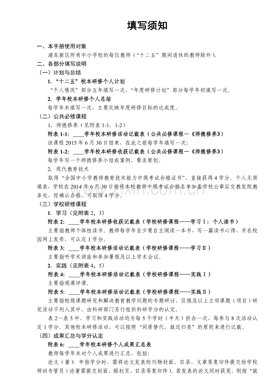 浦东新区“十二五”校本研修教师手册.doc_第2页