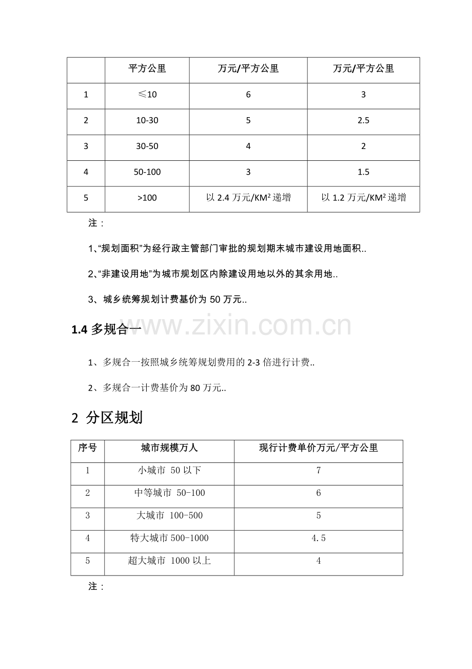 城市规划设计计费指导意见.doc_第3页