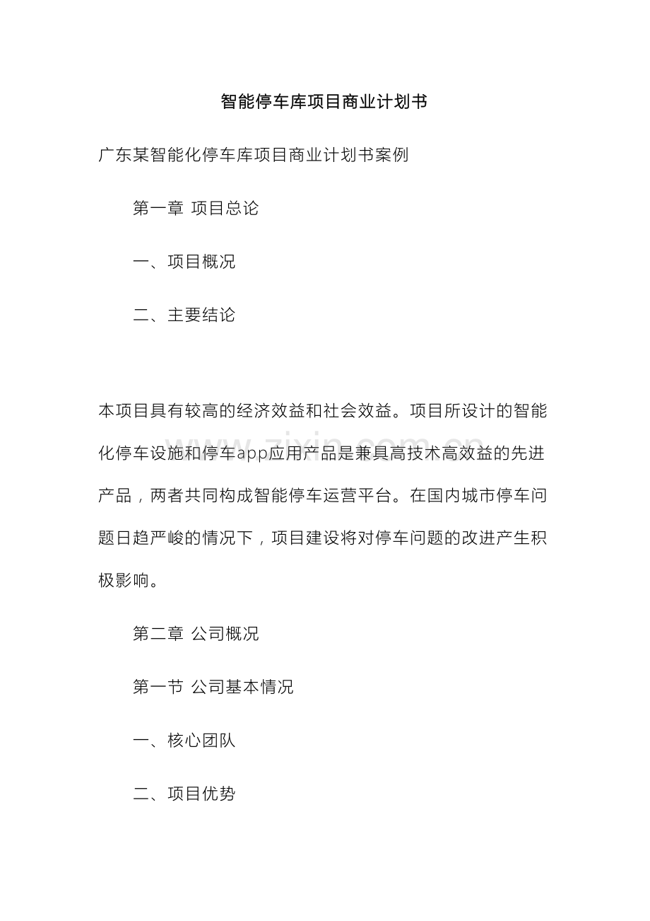 智能停车库项目商业计划书.docx_第2页