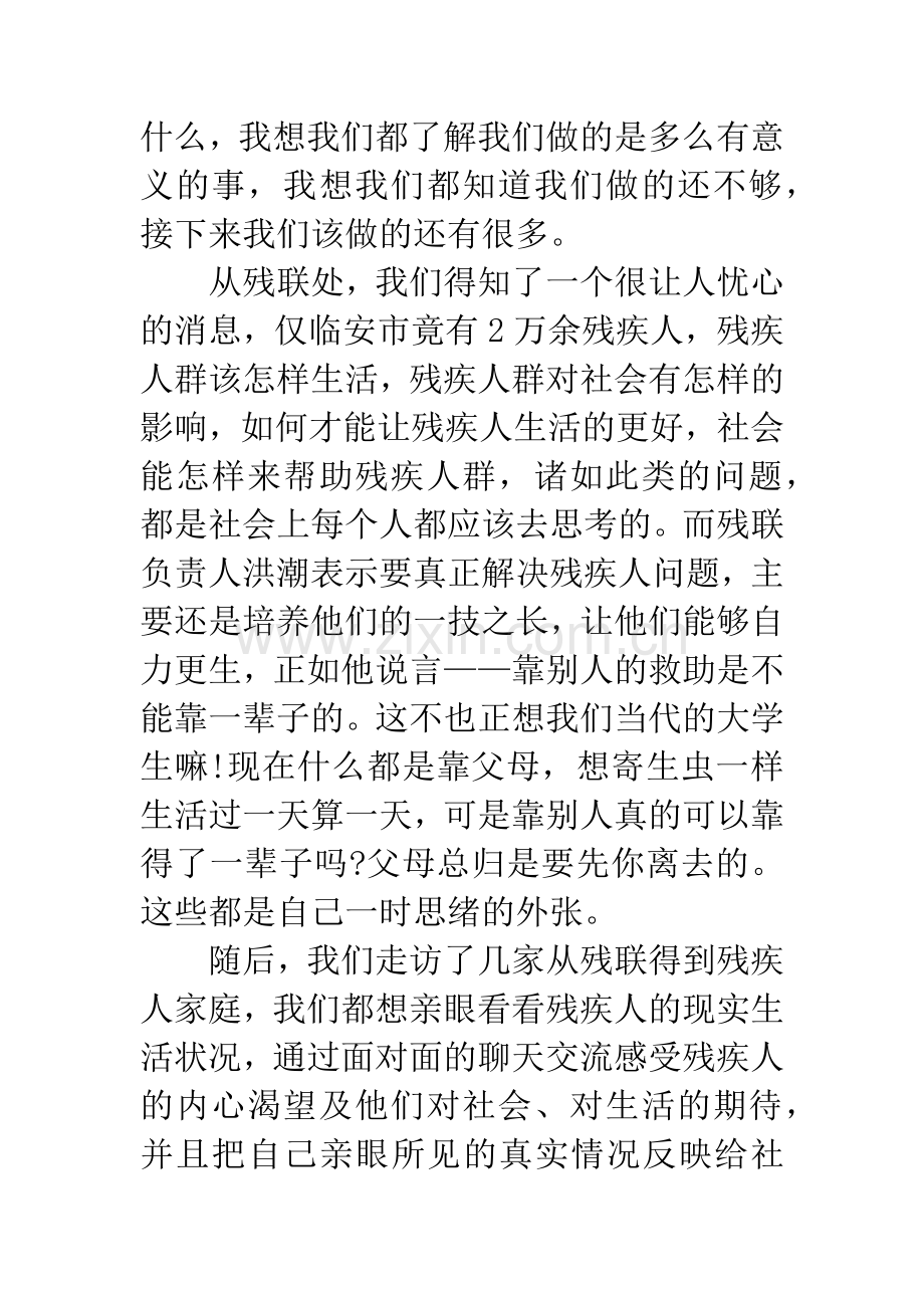 暑期关爱残疾人社会实践活动报告.docx_第3页