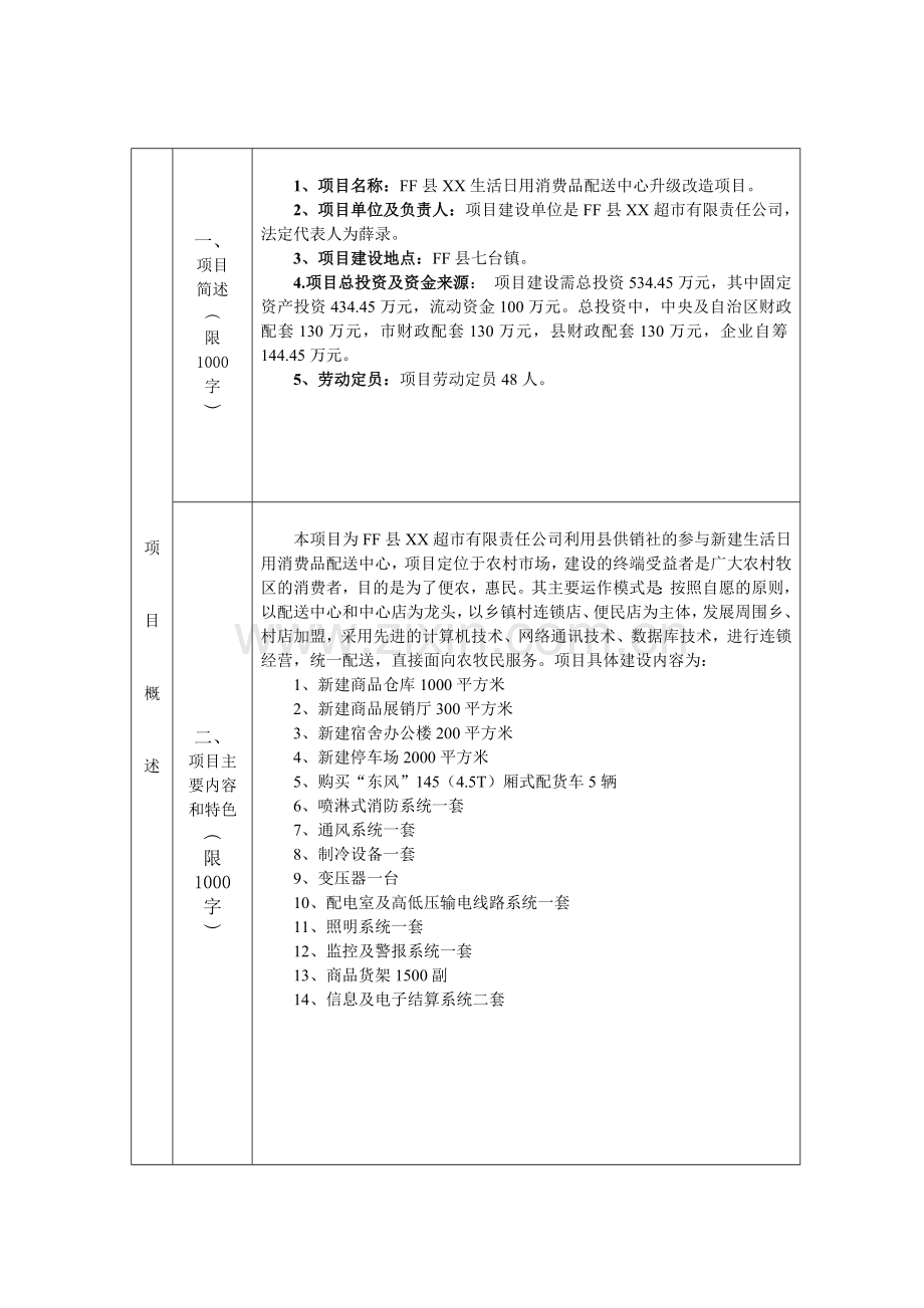 生活日用消费品配送中心升级改造项目申请建设可研报告.doc_第2页