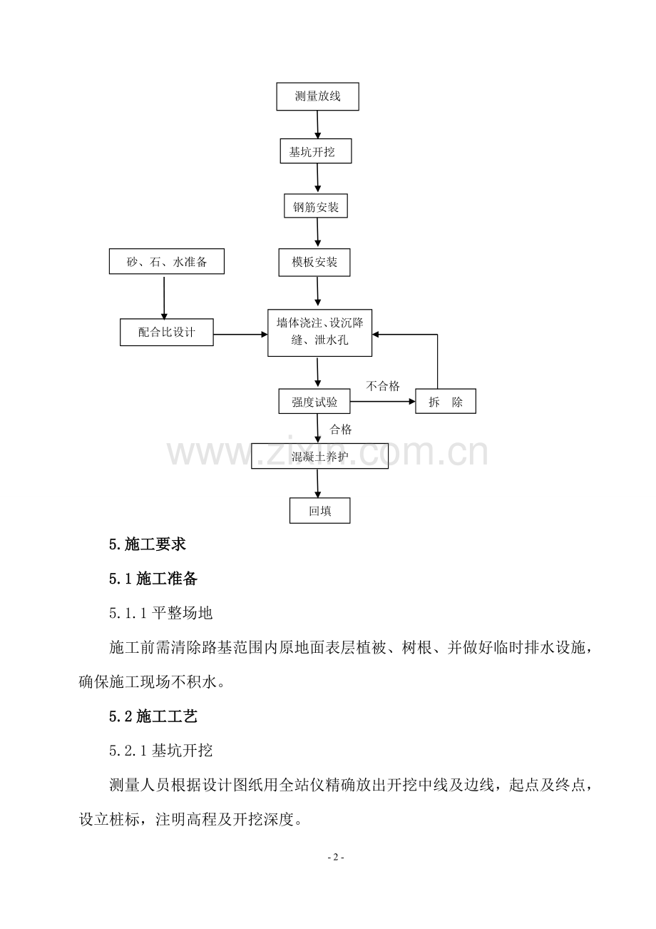 悬臂式和扶壁式挡土墙作业指导书.doc_第2页