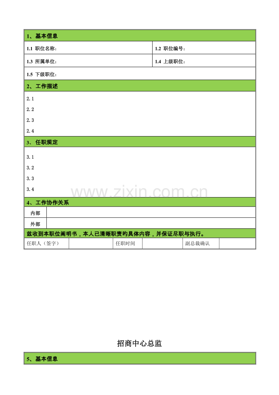 招商部部门及岗位职位说明书.doc_第2页